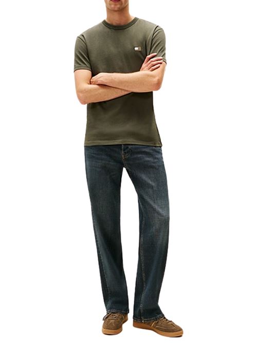 T-shirt verde in cotone Tommy Jeans | DM0DM203220H7